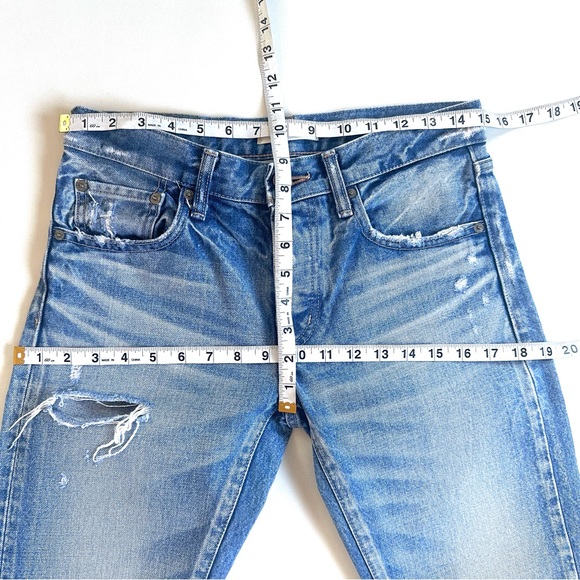 MOUSSY VINTAGE KELLEY TAPERED STRAIGHT DISTRESSED RAW-HEM ANKLE JEANS Sz26 - Picture 11 of 13